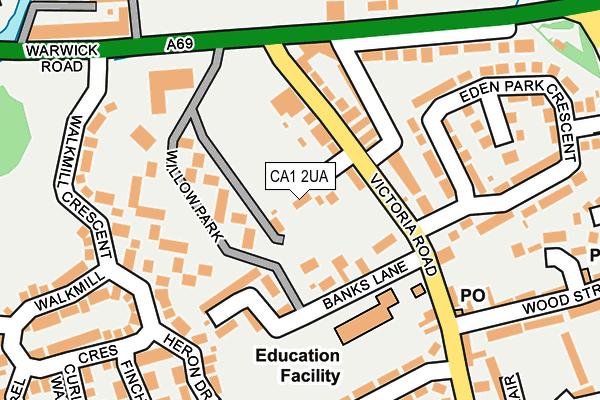 CA1 2UA map - OS OpenMap – Local (Ordnance Survey)