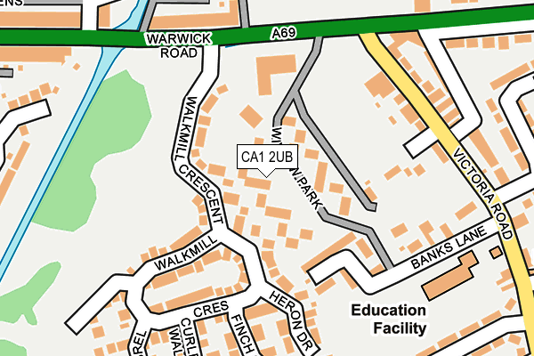 CA1 2UB map - OS OpenMap – Local (Ordnance Survey)