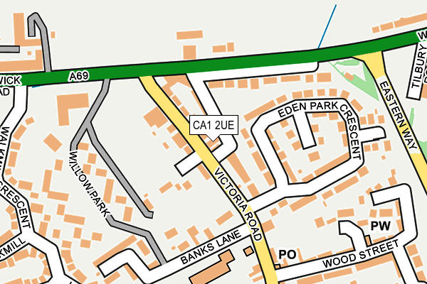 CA1 2UE map - OS OpenMap – Local (Ordnance Survey)