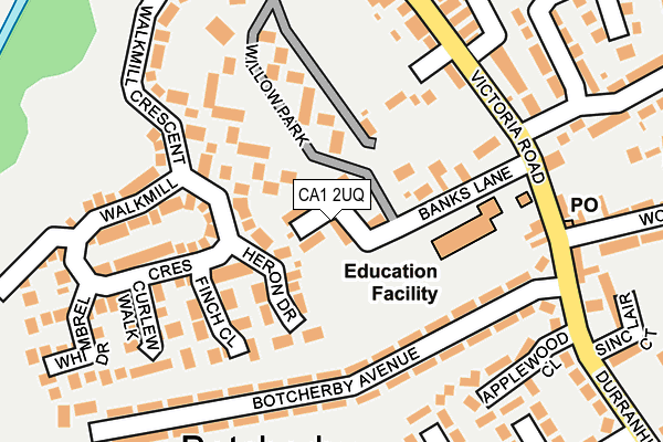 CA1 2UQ map - OS OpenMap – Local (Ordnance Survey)
