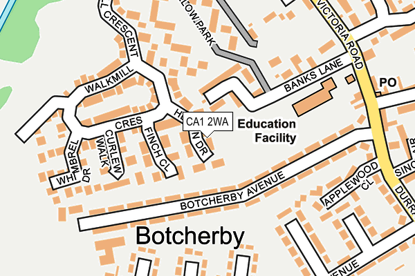 CA1 2WA map - OS OpenMap – Local (Ordnance Survey)