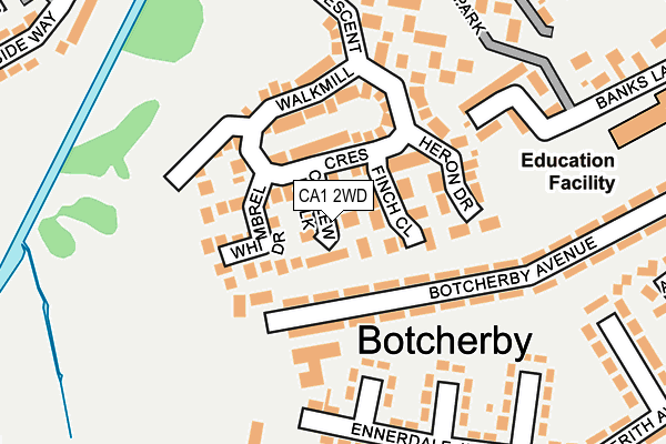 CA1 2WD map - OS OpenMap – Local (Ordnance Survey)