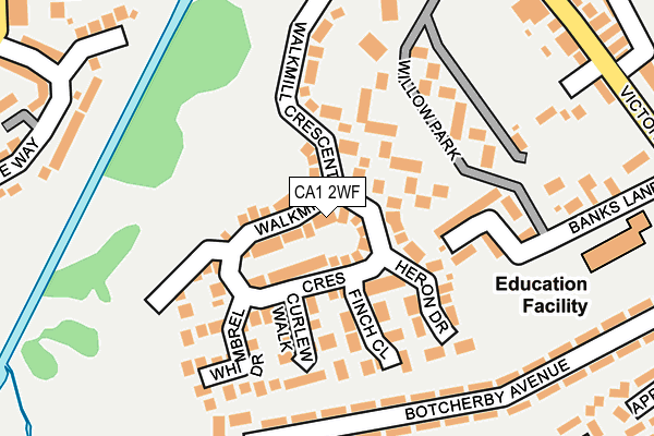 CA1 2WF map - OS OpenMap – Local (Ordnance Survey)