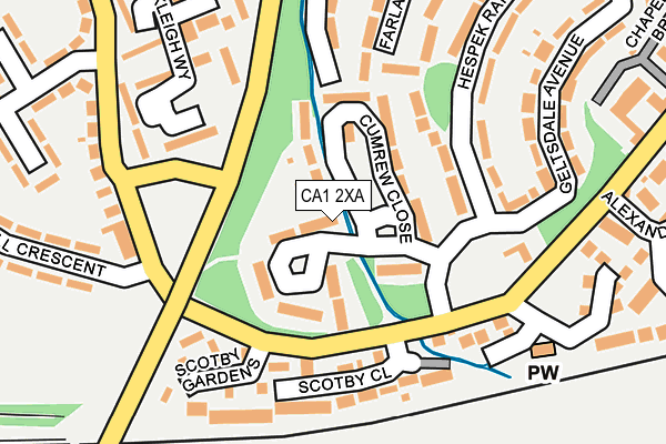 CA1 2XA map - OS OpenMap – Local (Ordnance Survey)