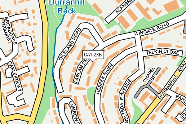 CA1 2XB map - OS OpenMap – Local (Ordnance Survey)