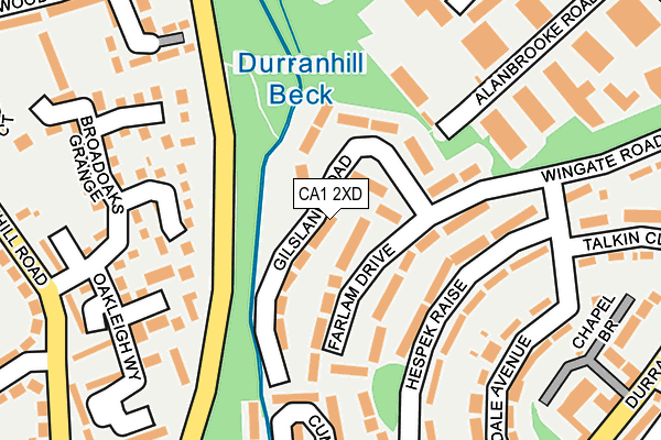 CA1 2XD map - OS OpenMap – Local (Ordnance Survey)