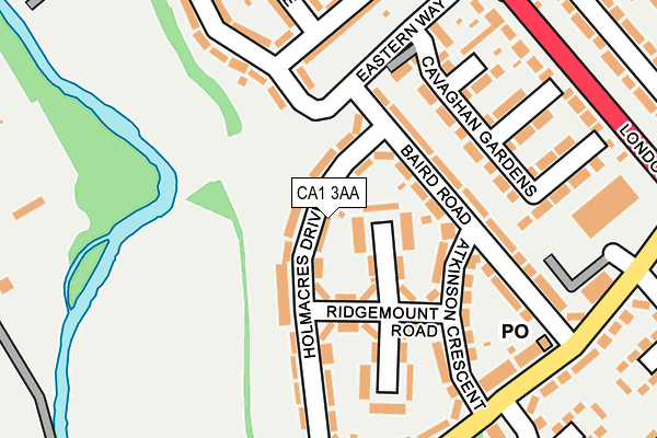 CA1 3AA map - OS OpenMap – Local (Ordnance Survey)