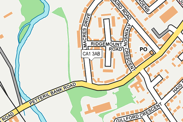 CA1 3AB map - OS OpenMap – Local (Ordnance Survey)