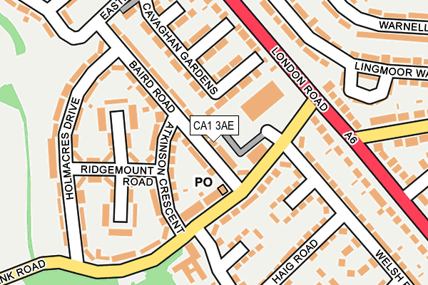 CA1 3AE map - OS OpenMap – Local (Ordnance Survey)