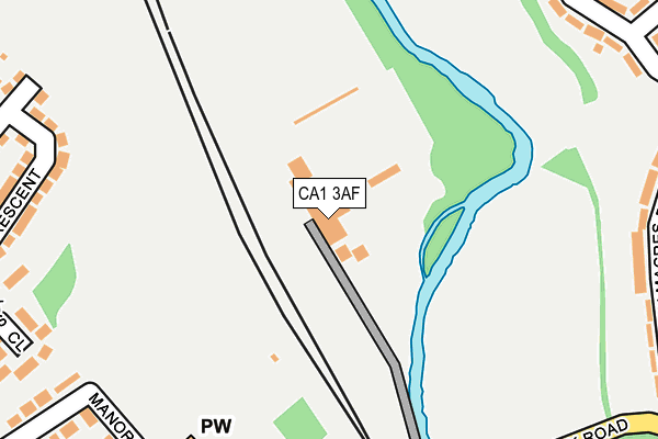 CA1 3AF map - OS OpenMap – Local (Ordnance Survey)