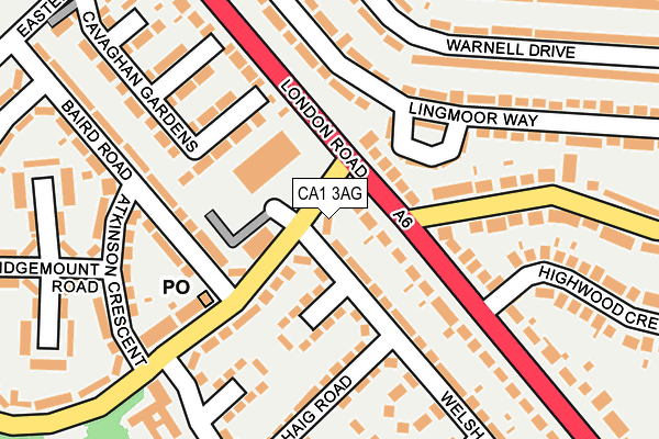 CA1 3AG map - OS OpenMap – Local (Ordnance Survey)