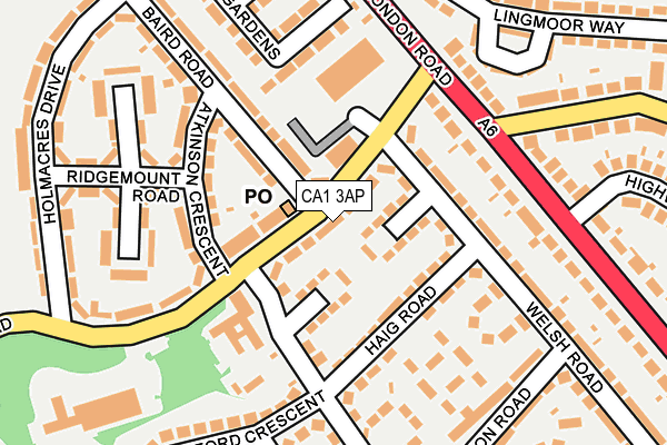 CA1 3AP map - OS OpenMap – Local (Ordnance Survey)