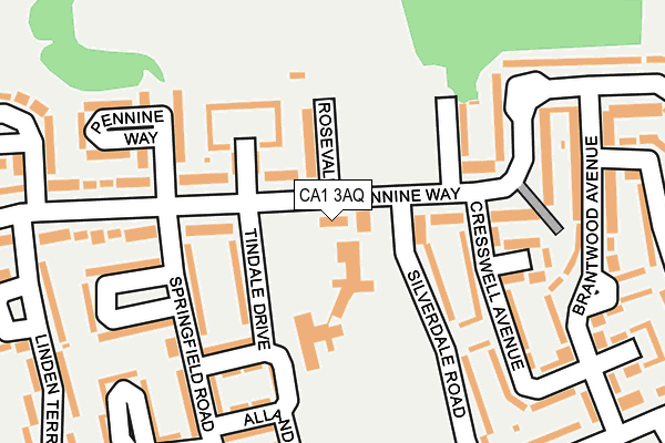 CA1 3AQ map - OS OpenMap – Local (Ordnance Survey)
