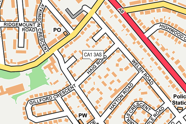 CA1 3AS map - OS OpenMap – Local (Ordnance Survey)