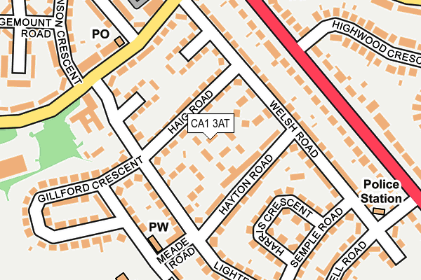 CA1 3AT map - OS OpenMap – Local (Ordnance Survey)