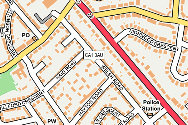 CA1 3AU map - OS OpenMap – Local (Ordnance Survey)