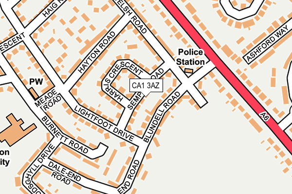 CA1 3AZ map - OS OpenMap – Local (Ordnance Survey)