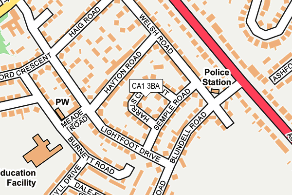 CA1 3BA map - OS OpenMap – Local (Ordnance Survey)