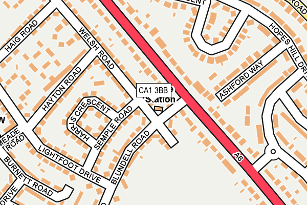 CA1 3BB map - OS OpenMap – Local (Ordnance Survey)