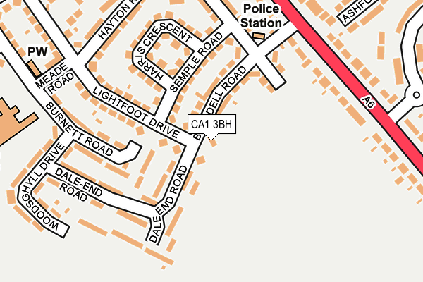 CA1 3BH map - OS OpenMap – Local (Ordnance Survey)