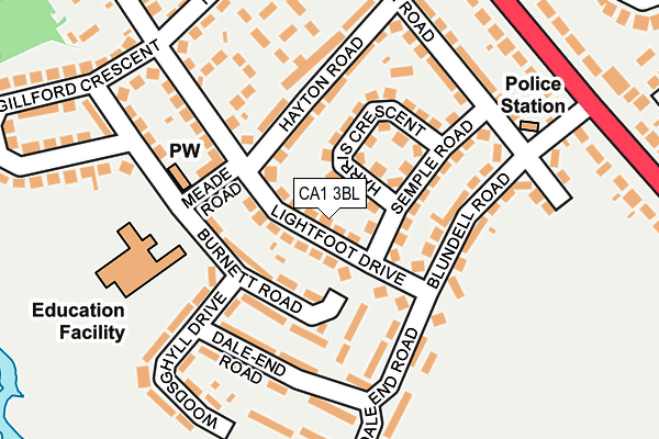 CA1 3BL map - OS OpenMap – Local (Ordnance Survey)