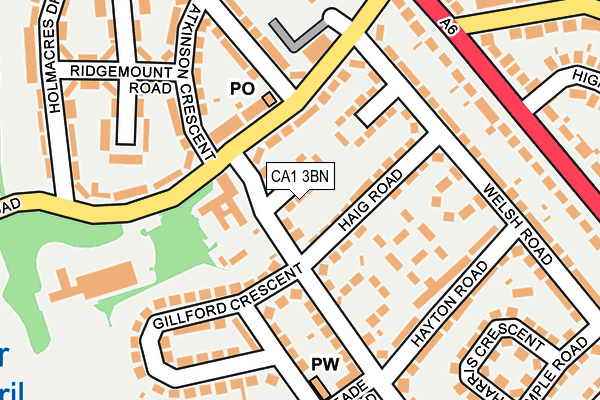 CA1 3BN map - OS OpenMap – Local (Ordnance Survey)