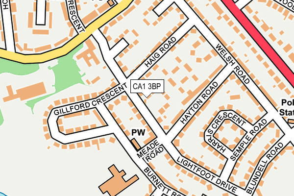 CA1 3BP map - OS OpenMap – Local (Ordnance Survey)