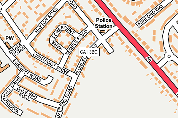 CA1 3BQ map - OS OpenMap – Local (Ordnance Survey)