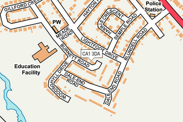 CA1 3DA map - OS OpenMap – Local (Ordnance Survey)