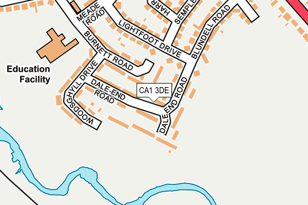 CA1 3DE map - OS OpenMap – Local (Ordnance Survey)