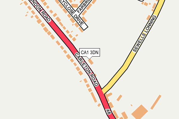 CA1 3DN map - OS OpenMap – Local (Ordnance Survey)