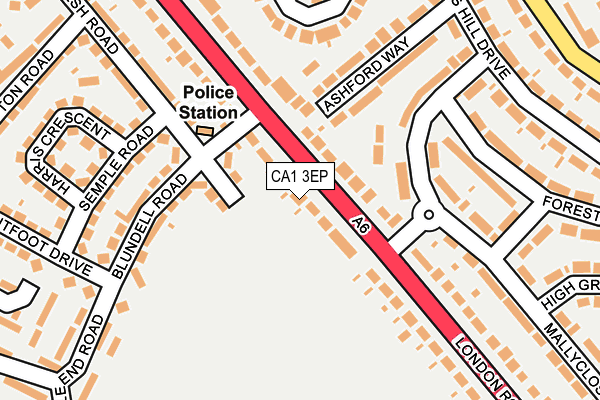 CA1 3EP map - OS OpenMap – Local (Ordnance Survey)