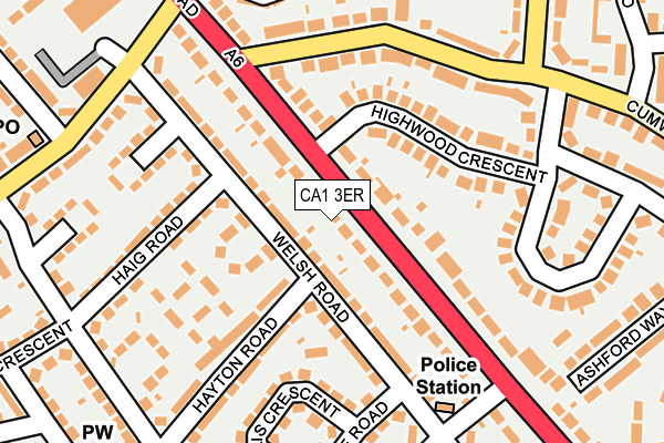 CA1 3ER map - OS OpenMap – Local (Ordnance Survey)