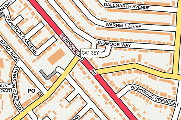 CA1 3EY map - OS OpenMap – Local (Ordnance Survey)
