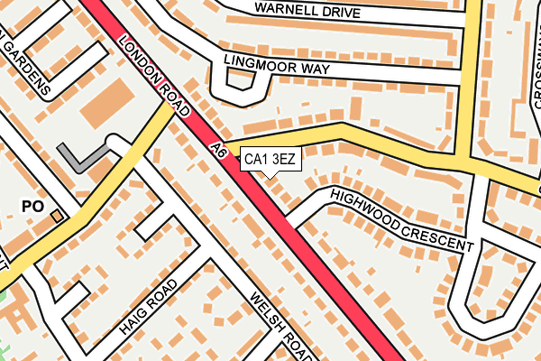 CA1 3EZ map - OS OpenMap – Local (Ordnance Survey)