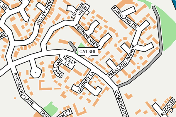CA1 3GL map - OS OpenMap – Local (Ordnance Survey)
