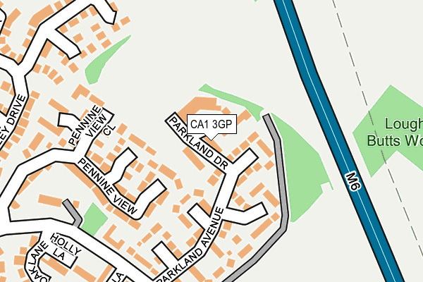 CA1 3GP map - OS OpenMap – Local (Ordnance Survey)