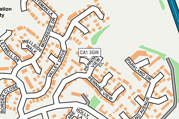 CA1 3GW map - OS OpenMap – Local (Ordnance Survey)