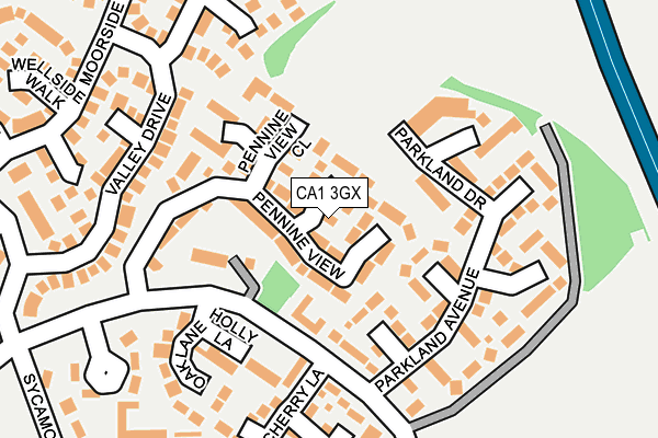 CA1 3GX map - OS OpenMap – Local (Ordnance Survey)