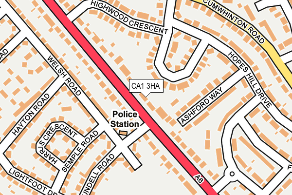 CA1 3HA map - OS OpenMap – Local (Ordnance Survey)
