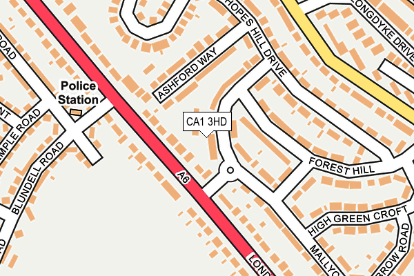 CA1 3HD map - OS OpenMap – Local (Ordnance Survey)