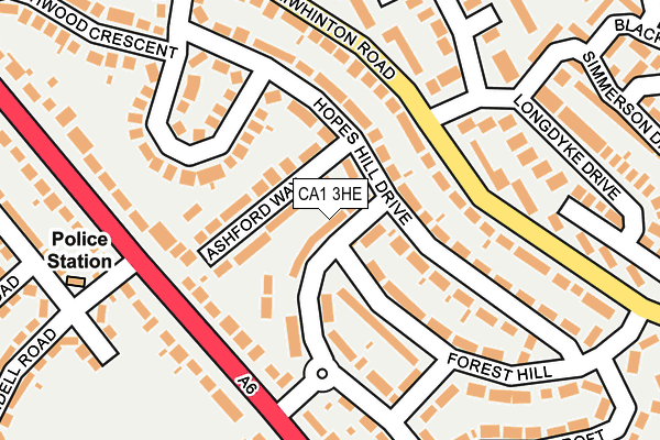 CA1 3HE map - OS OpenMap – Local (Ordnance Survey)
