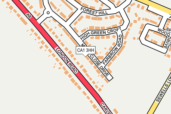 CA1 3HH map - OS OpenMap – Local (Ordnance Survey)