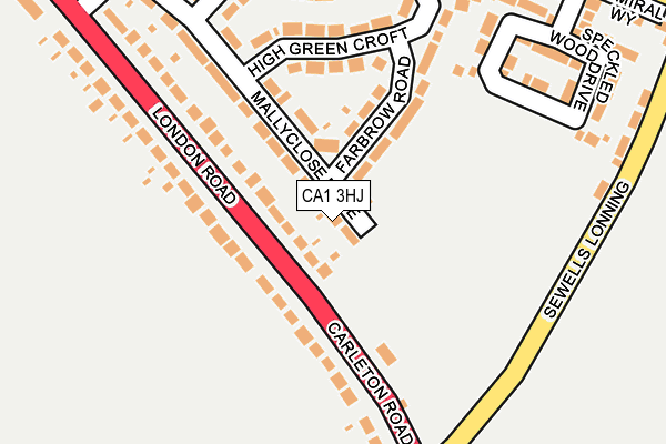 CA1 3HJ map - OS OpenMap – Local (Ordnance Survey)