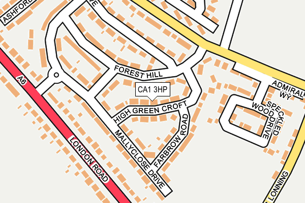 CA1 3HP map - OS OpenMap – Local (Ordnance Survey)