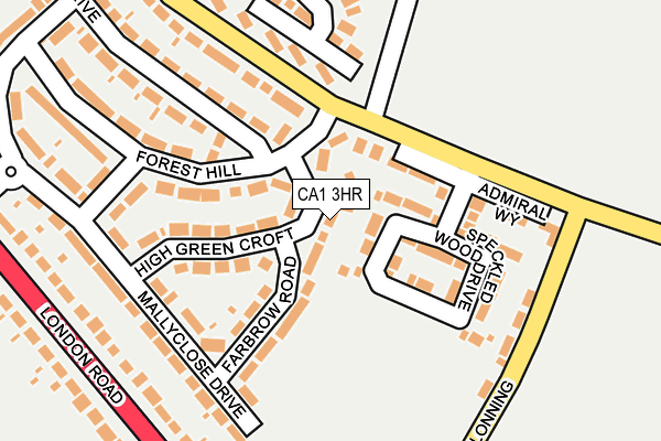 CA1 3HR map - OS OpenMap – Local (Ordnance Survey)