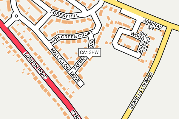 CA1 3HW map - OS OpenMap – Local (Ordnance Survey)