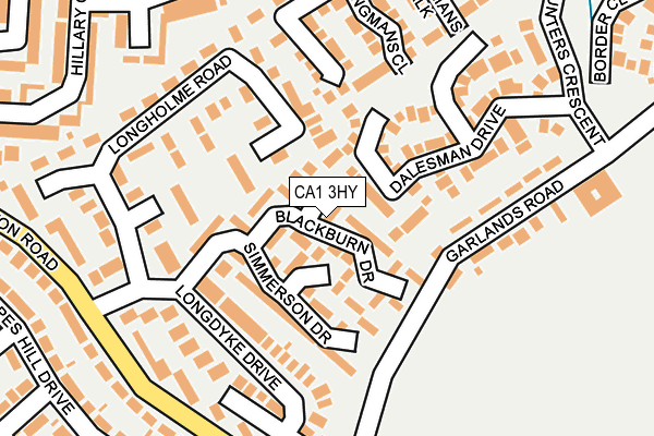 CA1 3HY map - OS OpenMap – Local (Ordnance Survey)