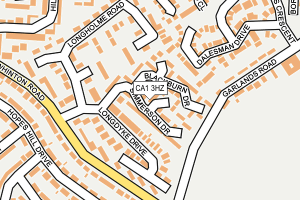 CA1 3HZ map - OS OpenMap – Local (Ordnance Survey)