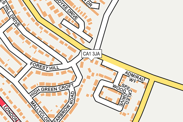 CA1 3JA map - OS OpenMap – Local (Ordnance Survey)